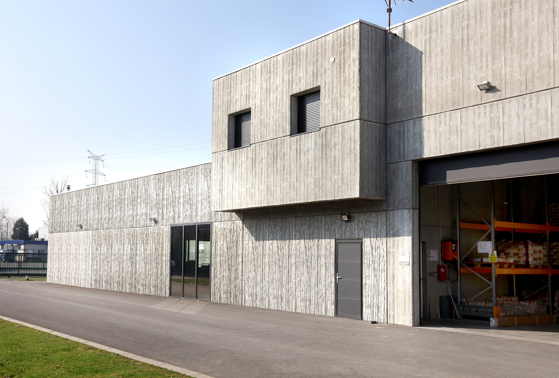 Texture mat concrete partitions